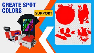 How to Create Spot Colors for White and Fluorescent Inks for DTF printer [upl. by Hadeis]