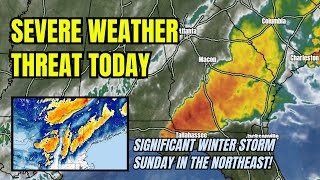 Severe storm threat today winter storm on Sunday [upl. by Mcdonald]