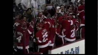 Steve Yzerman bank shot goal Game 2 1997  Colorado [upl. by Aramanta]