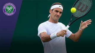 Roger Federer Wimbledon 2017 live training session  replay [upl. by Shiff]