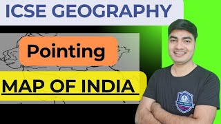 Map of India Pointing ICSE Class 10 Geography by career exams [upl. by Girovard613]