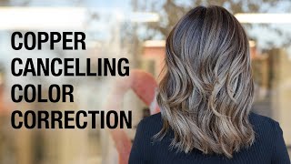 How to Cancel Copper in Hair Color Corrections  Highlighted Hair Color Transformation  Kenra Color [upl. by Den]