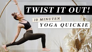 10 Minuten Yoga Quickie  Dein Energiekick mit Soforteffekt  Drehungen amp Körpermitte [upl. by Eedna]