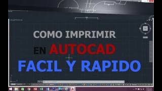 Como imprimir en autocad [upl. by Ardnahc41]