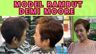 CARA POTONG MODEL RAMBUT ARTIS DEMI MOORErahmatsalontv [upl. by Almund]