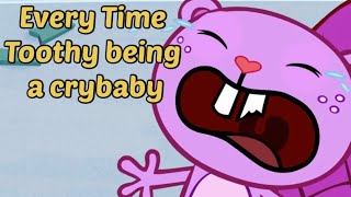 Every time Toothy being a crybaby as affectionate way  Happy Tree Friends [upl. by Ayortal416]