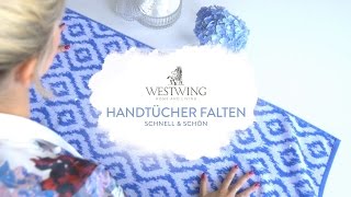 Handtuch falten einfach gemacht  WESTWING StyleTipps [upl. by Jd]