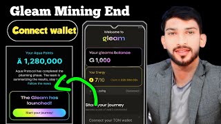 Gleam Farming End  Gleam Wallet Connect Latest News For Gleam airdrop New update [upl. by Ahseen405]