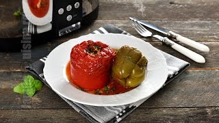 Ardei umpluti de post la CrockPot  Vegan Stuffed Bell Peppers CC Eng Sub  JamilaCuisine [upl. by Ahsratan]