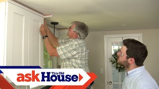 How to Hang Crown Molding on Kitchen Cabinets  Ask This Old House [upl. by Eniarral]