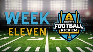 NFL Picks Week 11  CBS Pickem [upl. by Noirod]