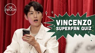 Song Joongki takes the Vincenzo Superfan Quiz ENG SUB [upl. by Nylitak]