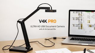 IPEVO V4K PRO ULTRA HD USB Document Camera with AIEnhanced Mic [upl. by Ognimod]