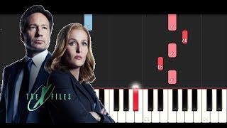 The X Files Theme Song SLOW EASY PIANO TUTORIAL [upl. by Dominic]