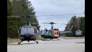 Bell UH1H Huey startup and take off at Oakdale CA [upl. by Rengaw222]