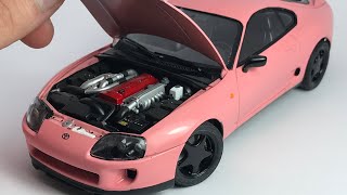 Toyota Supra  Car Body  Tamiya 124 [upl. by Edahsalof]