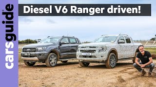 Ford Ranger review 2023 V6 diesel Wildtrak test drive inc offroad Australia prototype drive [upl. by Nicodemus]