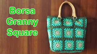 Borsa Granny a mano  Tutorial uncinetto [upl. by Yantruoc988]