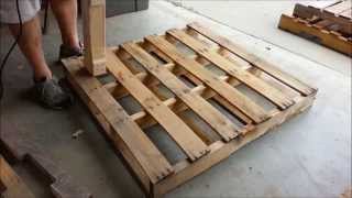 Pallet Recycling With A Drill Powered Dismantling Tool [upl. by Laurice961]