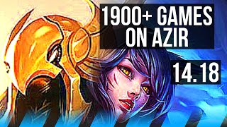 AZIR vs AHRI MID  1900 games 514  NA Challenger  1418 [upl. by Eiralih]