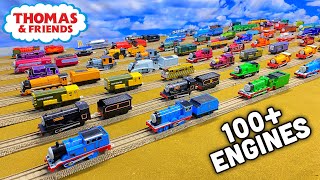 My HUGE Thomas and Friends Trackmaster and Plarail Collection 100 Trains [upl. by Aietal]