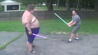 STAR WARS EPISODE 13  Fat guy vs Luke skywalker [upl. by Neelrak]