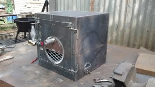 Fire box build for barrel smoker [upl. by Nevi]