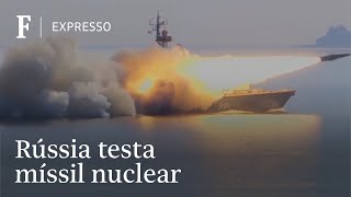 Rússia testa míssil com capacidade nuclear no mar do Japão  CENAS DA GUERRA [upl. by Yrred]