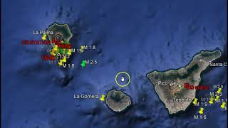 Warning Of Explosions as La Palma Lava Reaches Ocean [upl. by Nauqat]