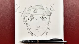 Anime drawing  how to draw Naruto Uzumaki stepbystep using just a pencil [upl. by Htebasile474]