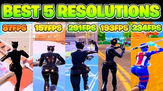 TOP 5 BEST STRETCHED RESOLUTIONS In Fortnite Season 3  🔨 IMPROVE FPS amp LESS DELAY🔨 [upl. by Ardnaid]