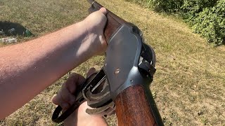 Winchester 1901 leveraction shotgun POV firing [upl. by Neimad371]