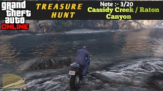 GTA Online Treasure Hunt Location 3 Cassidy Creek  Raton Canyon [upl. by Joelie]