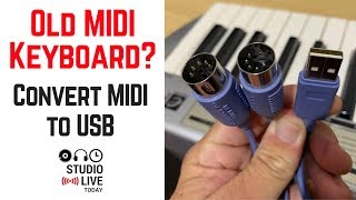 How to connect older MIDI keyboards to USB MIDI to USB cable [upl. by Gnilyam]