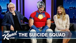 Margot Robbie John Cena amp James Gunn on The Suicide Squad Margot amp Johns History amp Crazy Stunts [upl. by Able]