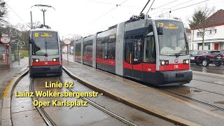 Wien Linie 62 Lainz Wolkersbergenstraße  Karlsplatz Oper ULF [upl. by Akiraa]