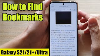 Galaxy S21UltraPlus How to Find Bookmarks [upl. by Violante286]