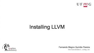 Installing LLVM [upl. by Julissa836]