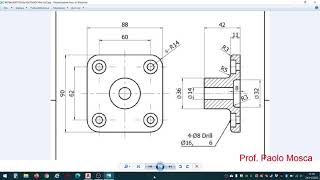 Pezzo meccanico con sezione  Autocad  Prof Paolo Mosca [upl. by Holly]