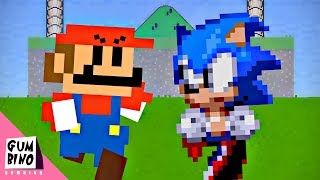 Gumbino Video Game Competition S01E02 Mario vs Sonic [upl. by Hakim]