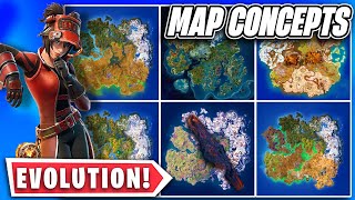 Fortnite Map Concept EVOLUTION Custom Maps Compilation [upl. by Stickney]