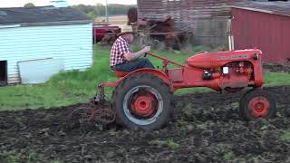 Allis Chalmers quotCAquot Using Field Cultivator [upl. by Pudens745]