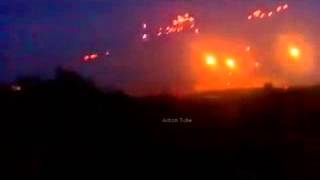 War in Ukraine Night battle near Donetsk city Eastern Ukraine [upl. by Jaehne809]