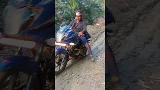 Bike off road riding in hill area 📸🔥bike offroad riding moment cachar assam northeast india [upl. by Ihcas]