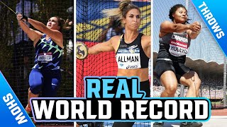 Valarie Allman Breaks REAL Discus World Record  Throws Show [upl. by Adlev]