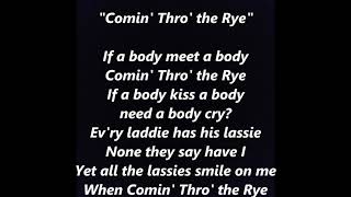 COMIN’ Thro The RYE Scottish Scotland Lyrics words text coming through Sing along song music [upl. by Lennod]