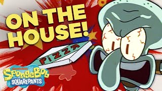 Pizza Delivery 🍕 in 5 Minutes BestSpongeBobMoments  SpongeBob [upl. by Ayekahs]