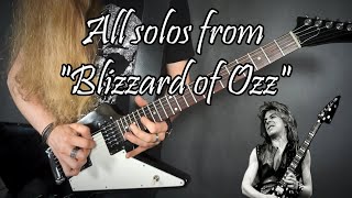 Randy Rhoads All Solos From quotBlizzard of Ozzquot Album Cover [upl. by Semaj]