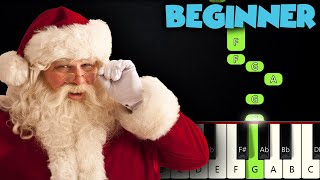 Santa Claus Is Comin To Town  BEGINNER PIANO TUTORIAL  SHEET MUSIC by Betacustic [upl. by Eynahpets70]