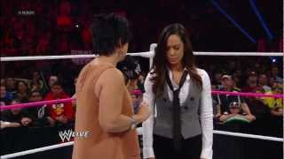 AJ Lee resigns as Raw General Manager Raw Oct 22 2012 [upl. by Gene]